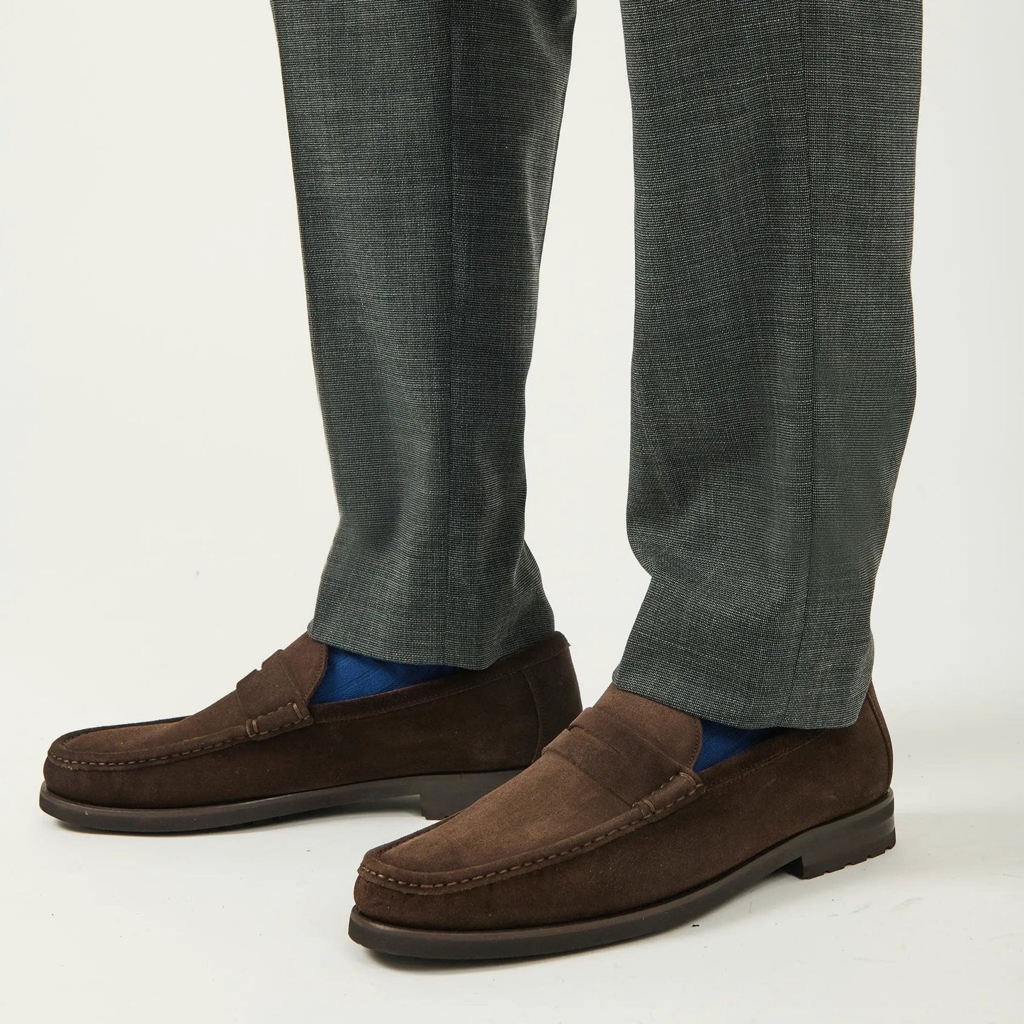 Belfast Dark Brown Suede Penny Loafer - To Boot New York