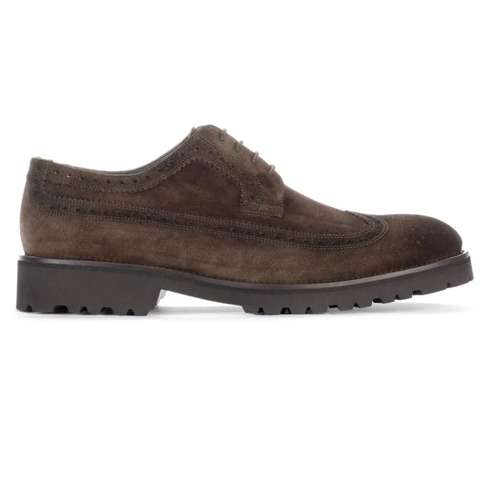 Roman Dark Brown Suede Longwing Brogue - To Boot New York