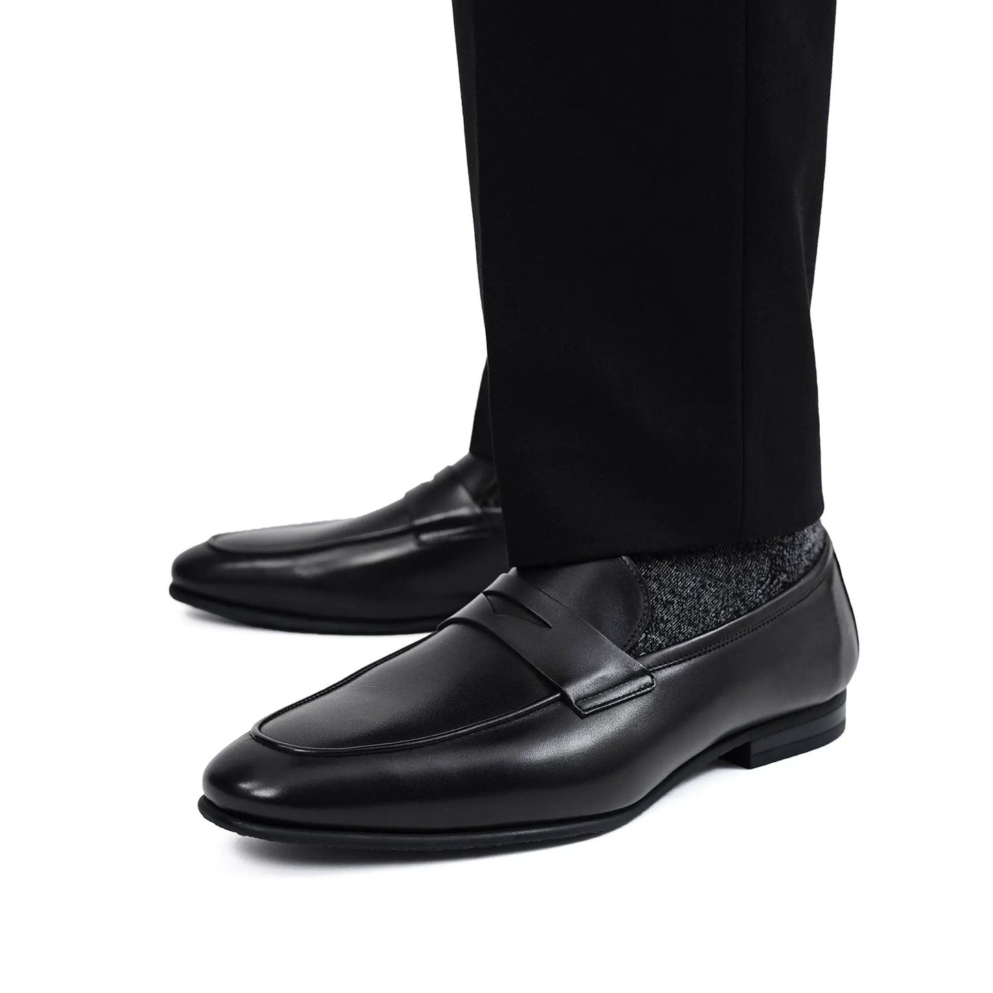 Keats Black Calf Slip-on Penny Loafer - To Boot New York