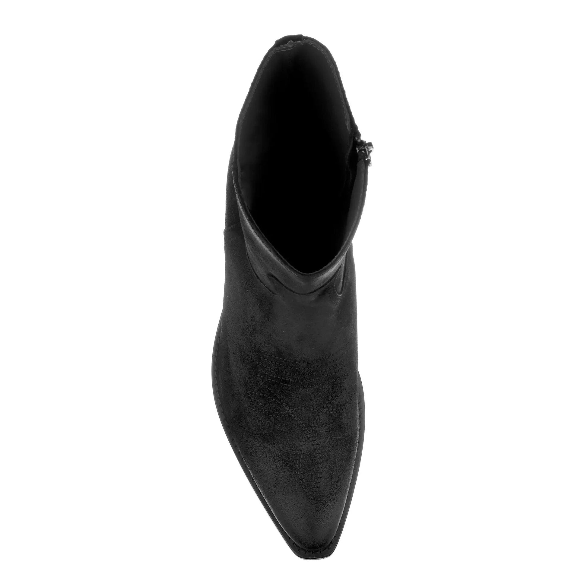 Atticus Black Suede Western Zip Boot - To Boot New York