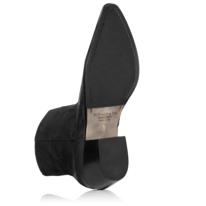 Atticus Black Suede Western Zip Boot - To Boot New York