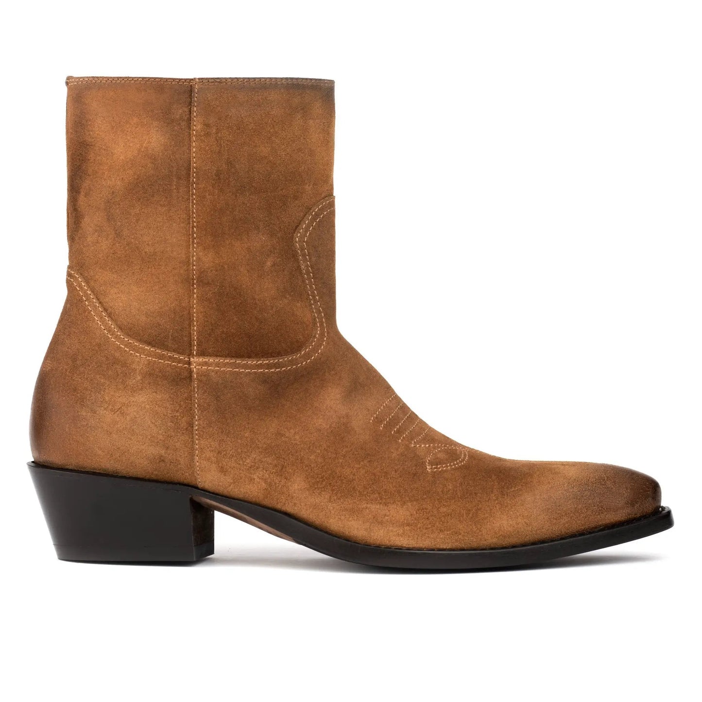 Atticus Whiskey Suede Western Zip Boot - To Boot New York