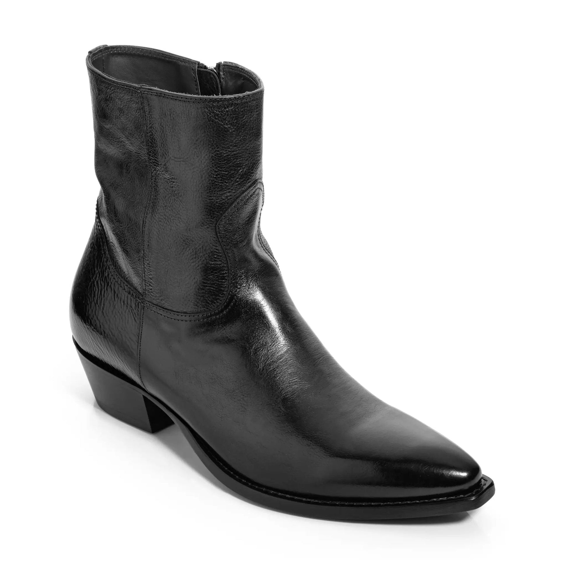 Augustus Black Leather Western Boot - To Boot New York