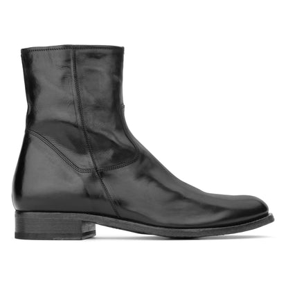 Belvedere Black Calf Leather Zip Boot - To Boot New York