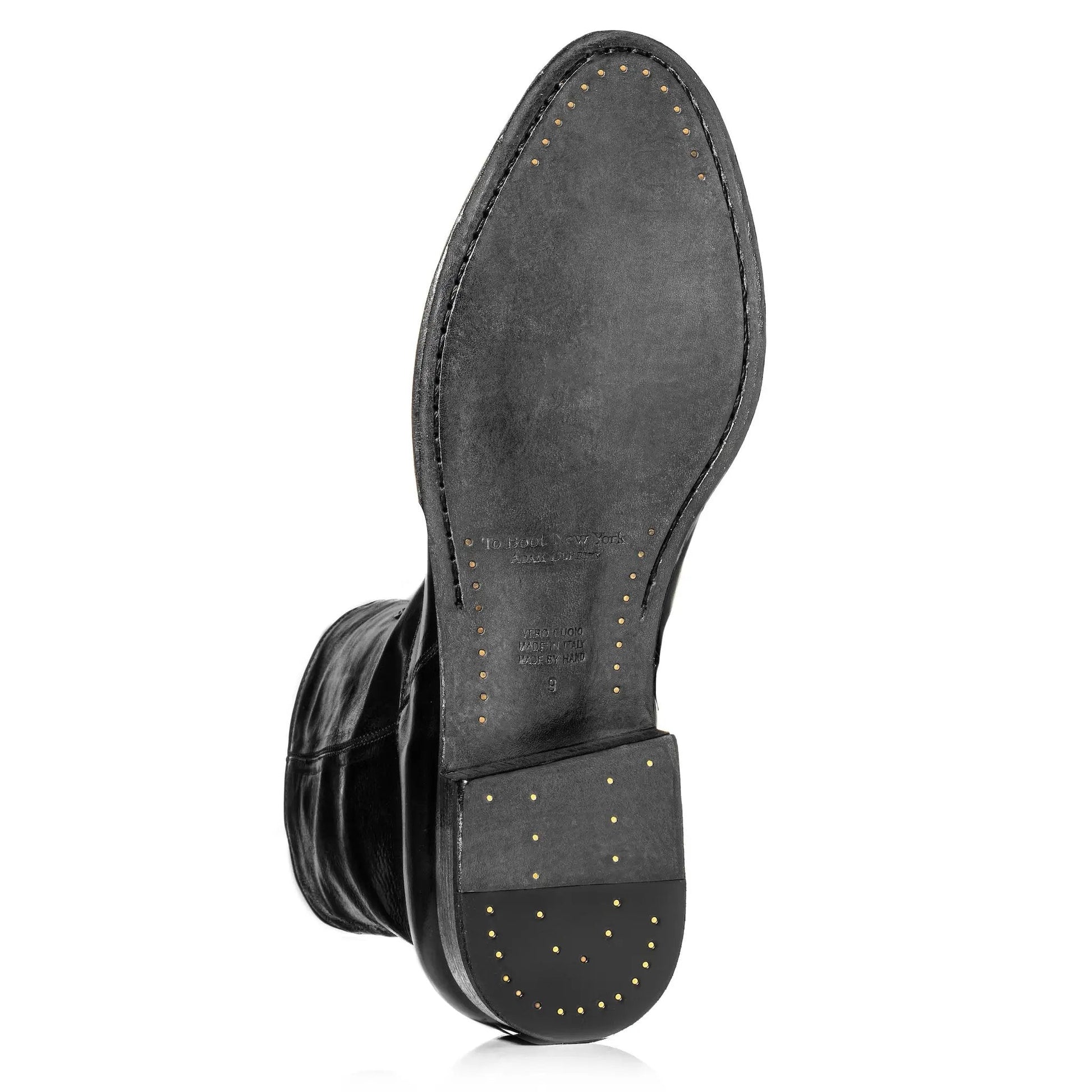 Belvedere Black Calf Leather Zip Boot - To Boot New York