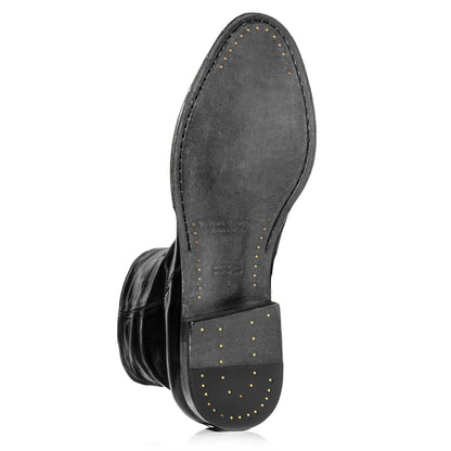 Belvedere Black Calf Leather Zip Boot - To Boot New York