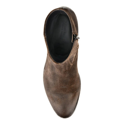 Belvedere Mid Brown Waxed Suede Zip Boot - To Boot New York