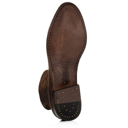 Belvedere Mid Brown Waxed Suede Zip Boot - To Boot New York