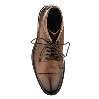 Burkett Cognac Cap Toe Lace-Up Boot - To Boot New York