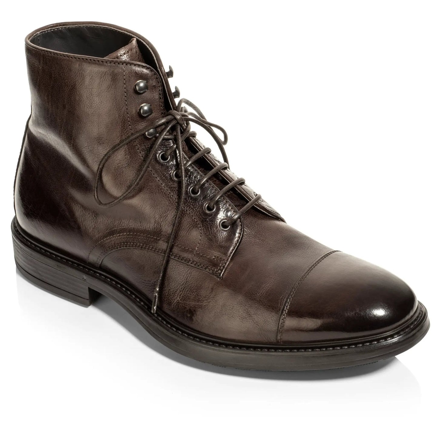Burkett Dark Brown Cap Toe Boot - To Boot New York