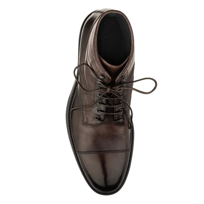 Burkett Dark Brown Cap Toe Boot - To Boot New York