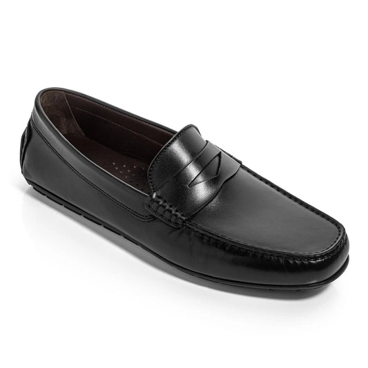 Adelaide Black Calf Leather Driving Shoe - To Boot New York