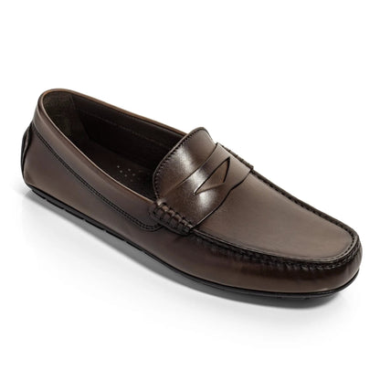 Adelaide Dark Brown Calf Leather Driving Shoe - To Boot New York