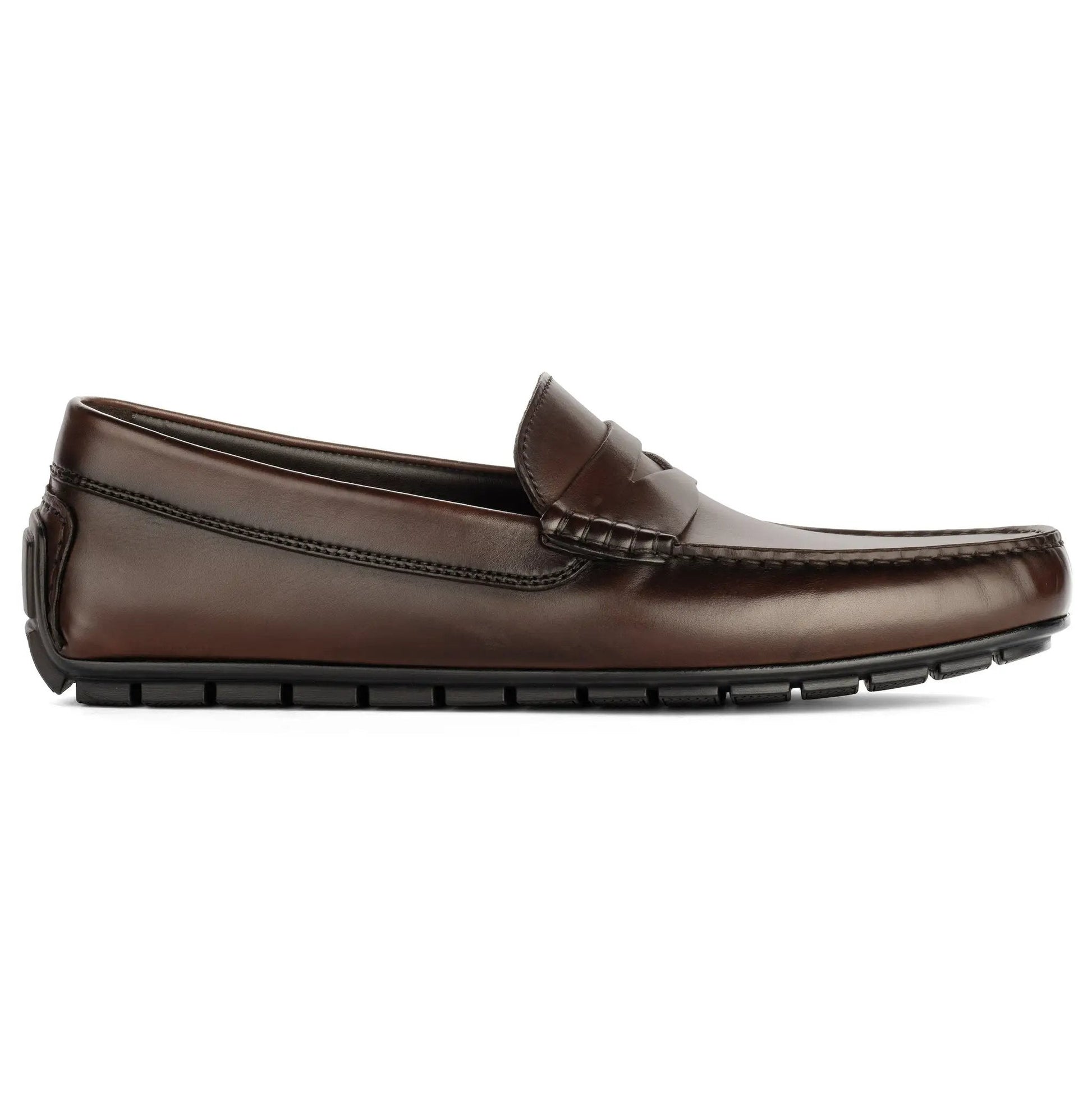 Adelaide Dark Brown Calf Leather Driving Shoe - To Boot New York