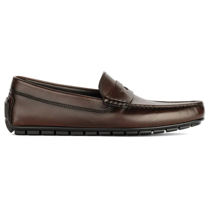Adelaide Dark Brown Calf Leather Driving Shoe - To Boot New York