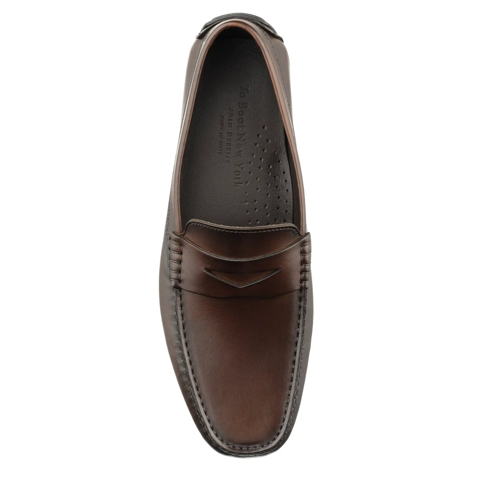 Adelaide Dark Brown Calf Leather Driving Shoe - To Boot New York