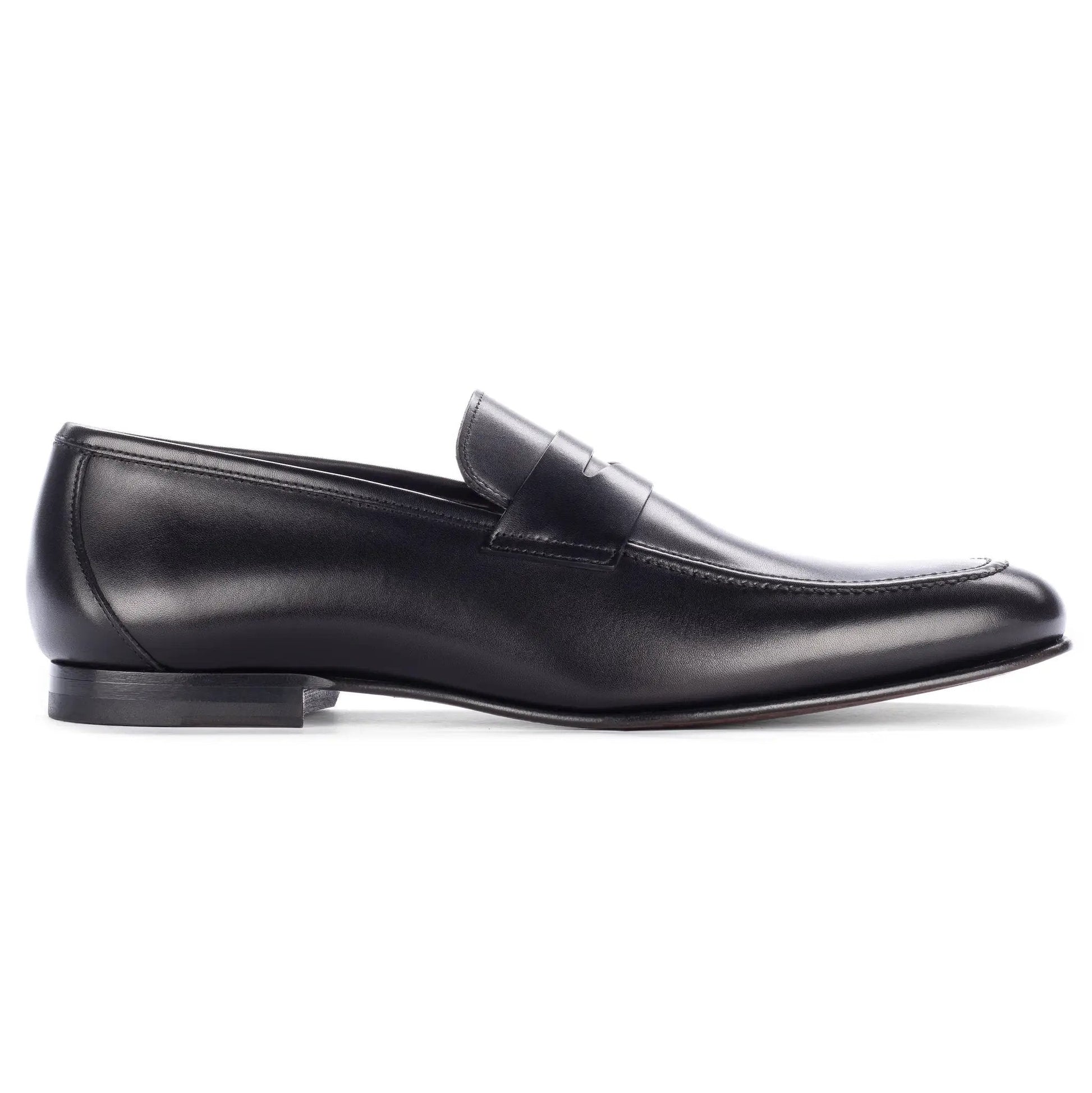 Aldrin Black Calf Leather Penny Loafer - To Boot New York
