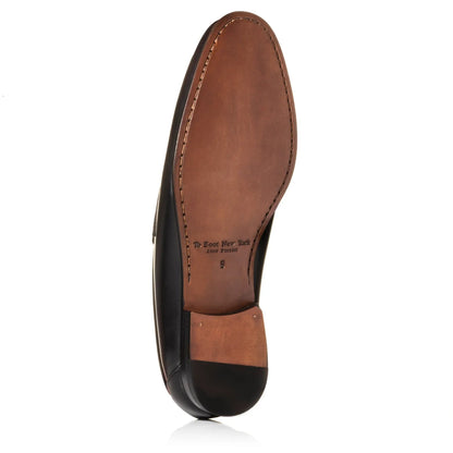 Aldrin Black Calf Leather Penny Loafer - To Boot New York