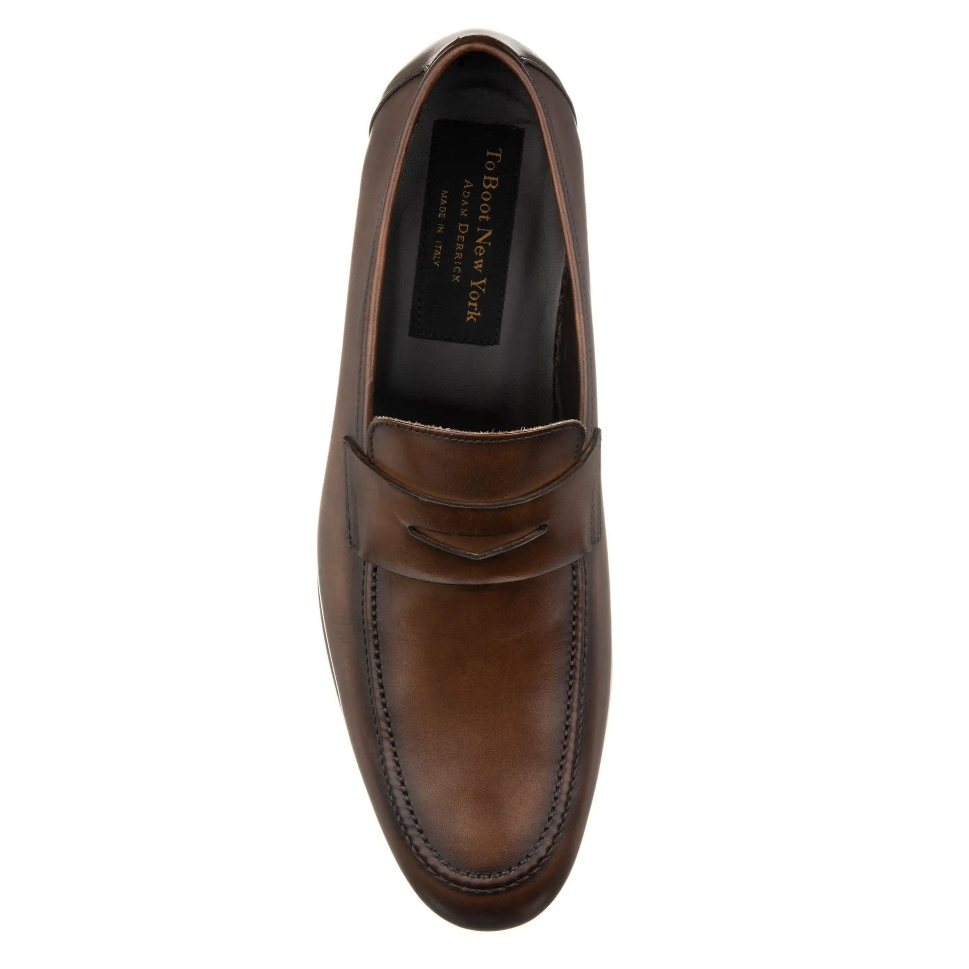 Aldrin Brown Calf Leather Penny Loafer - To Boot New York