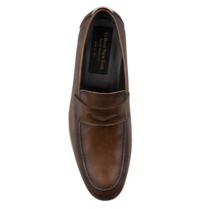 Aldrin Brown Calf Leather Penny Loafer - To Boot New York
