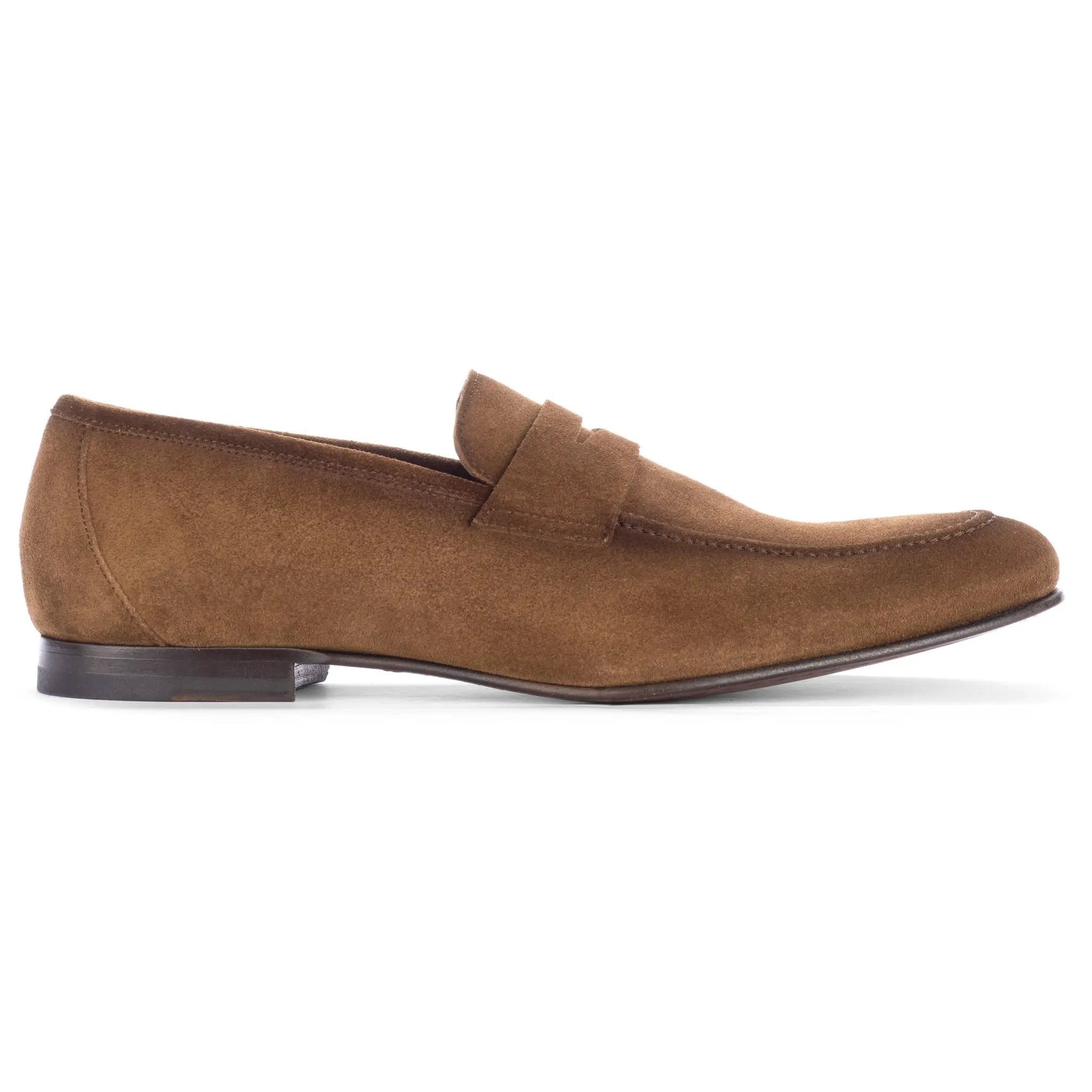 Aldrin Mid Brown Suede Penny Loafer - To Boot New York