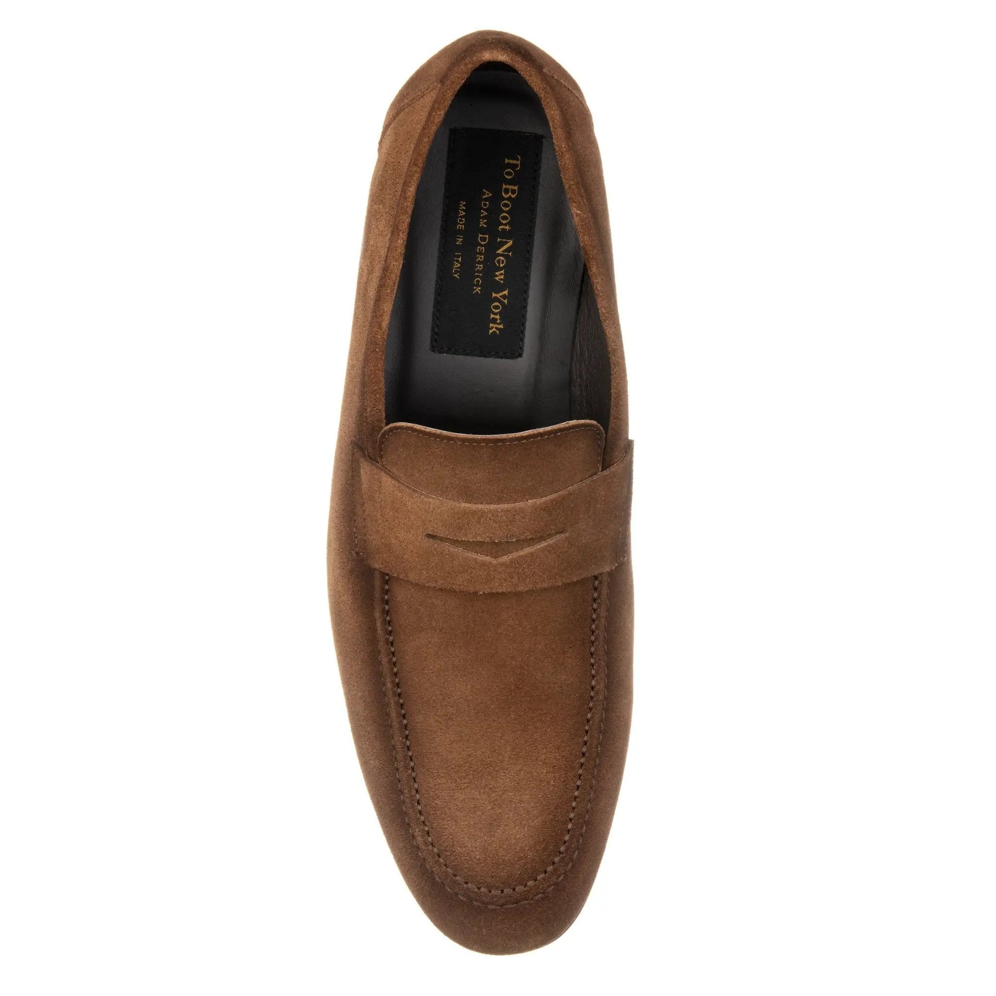 Aldrin Mid Brown Suede Penny Loafer - To Boot New York