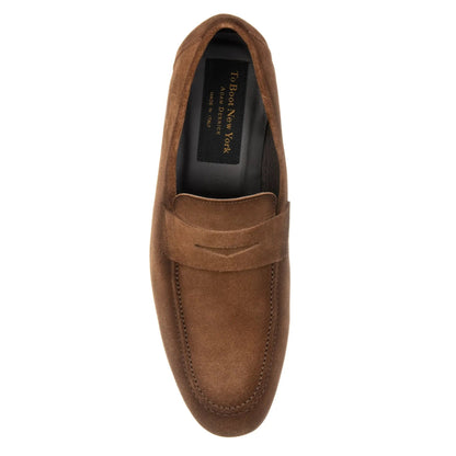 Aldrin Mid Brown Suede Penny Loafer - To Boot New York