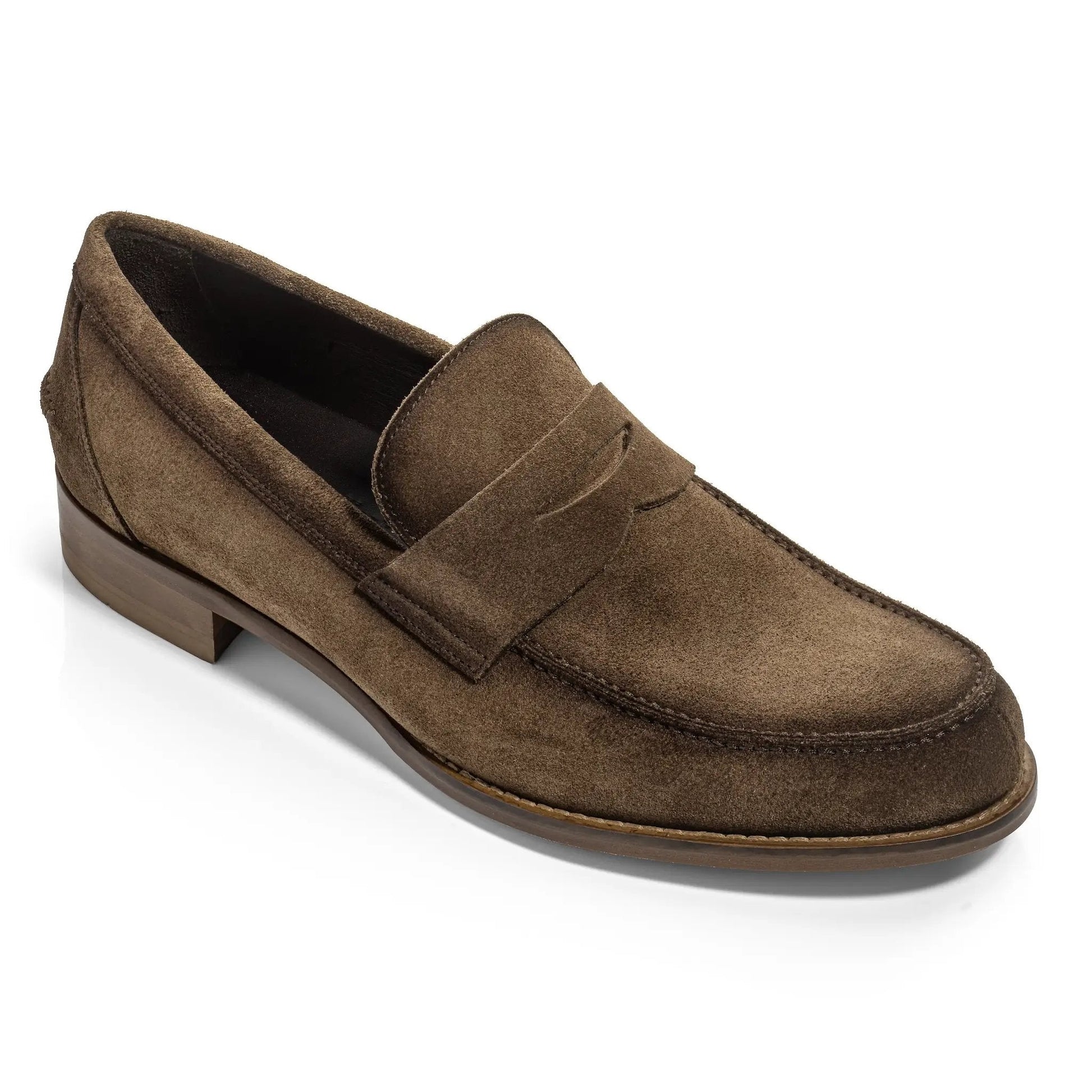 Atlantis Brown Box Suede Penny Loafer - To Boot New York