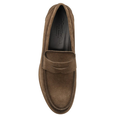 Atlantis Brown Box Suede Penny Loafer - To Boot New York