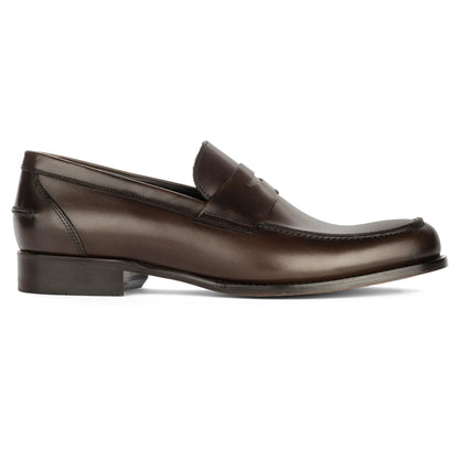 Atlantis Dark Brown Full-Grain Calf Leather Penny Loafer - To Boot New York