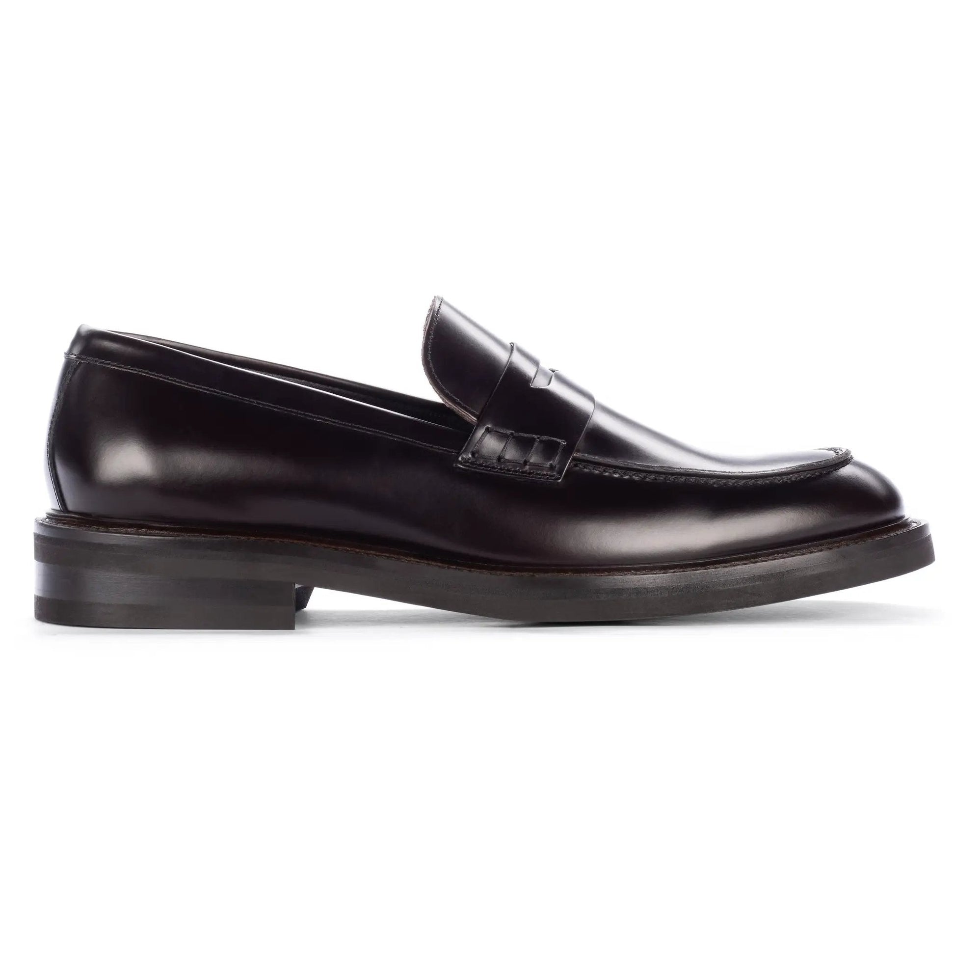 Balboa Dark Brown Leather Penny Slip-On - To Boot New York