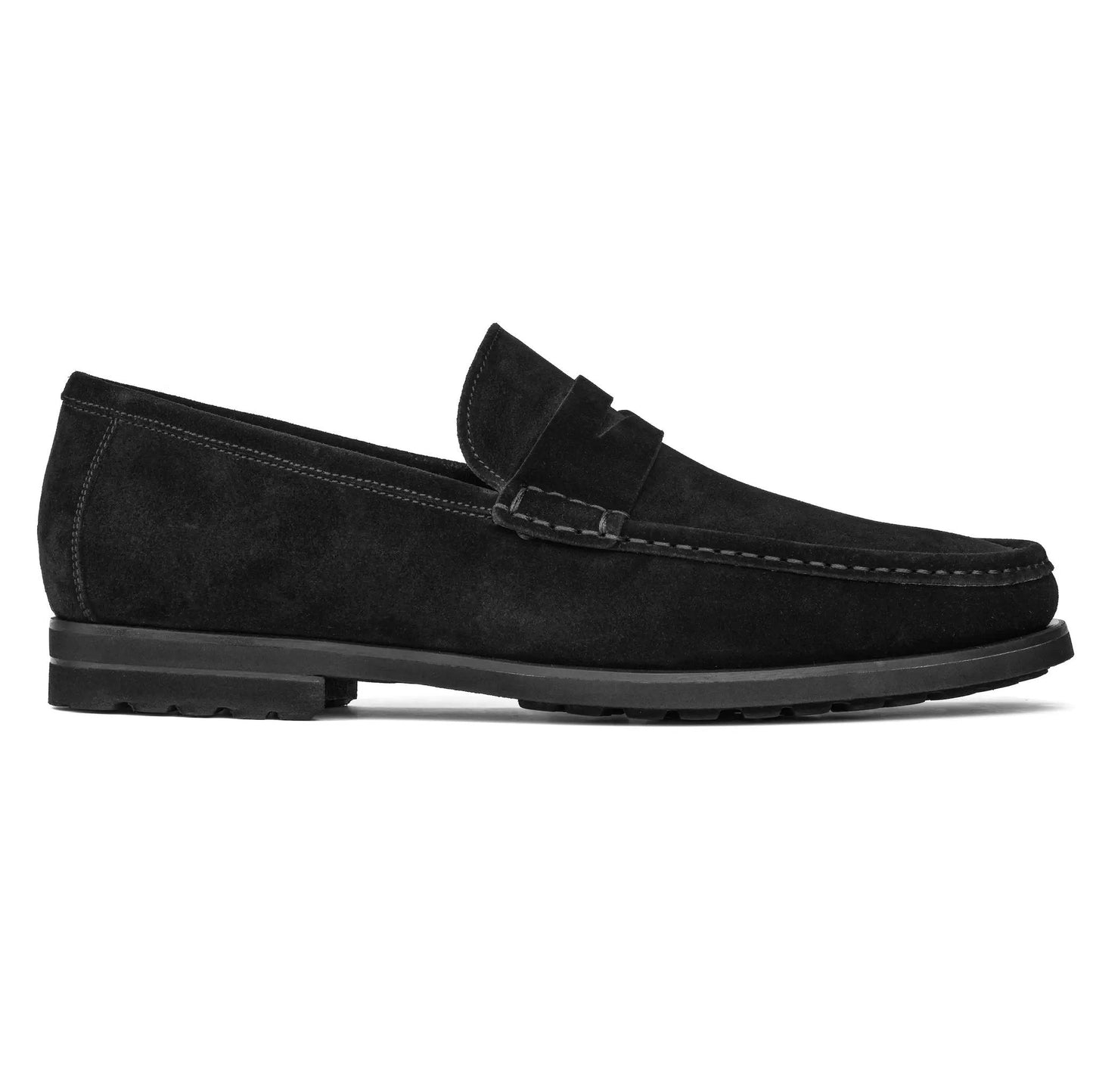 Belfast Black Suede Penny Loafer - To Boot New York