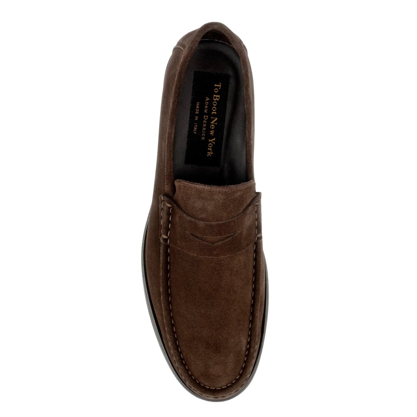 Belfast Dark Brown Suede Penny Loafer - To Boot New York