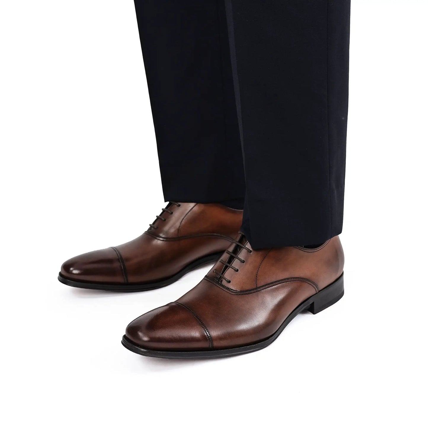 Aidan Burnished Brown Cap Toe Oxford - To Boot New York