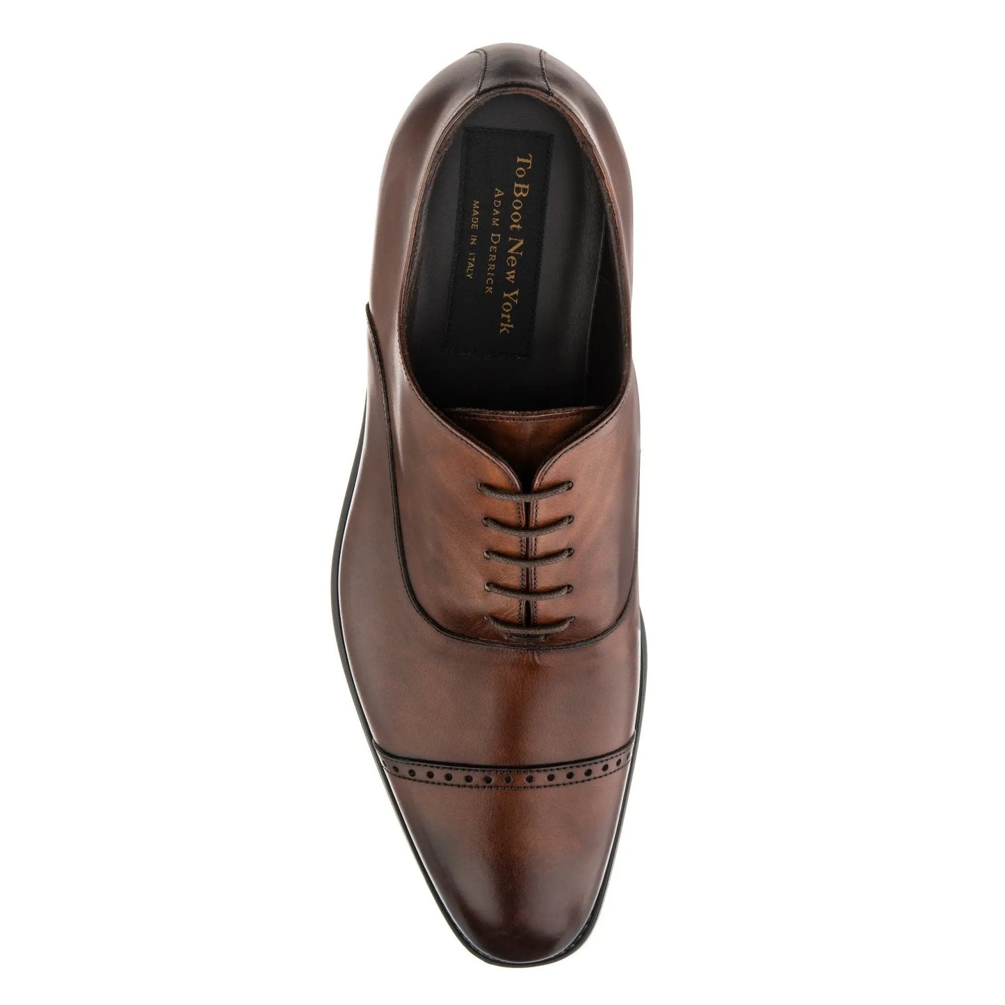 Alessio Burnished Brown Cap Toe Balmoral Oxford - To Boot New York