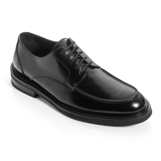 Curtis Black Calf Leather Apron Toe Derby Oxford - To Boot New York
