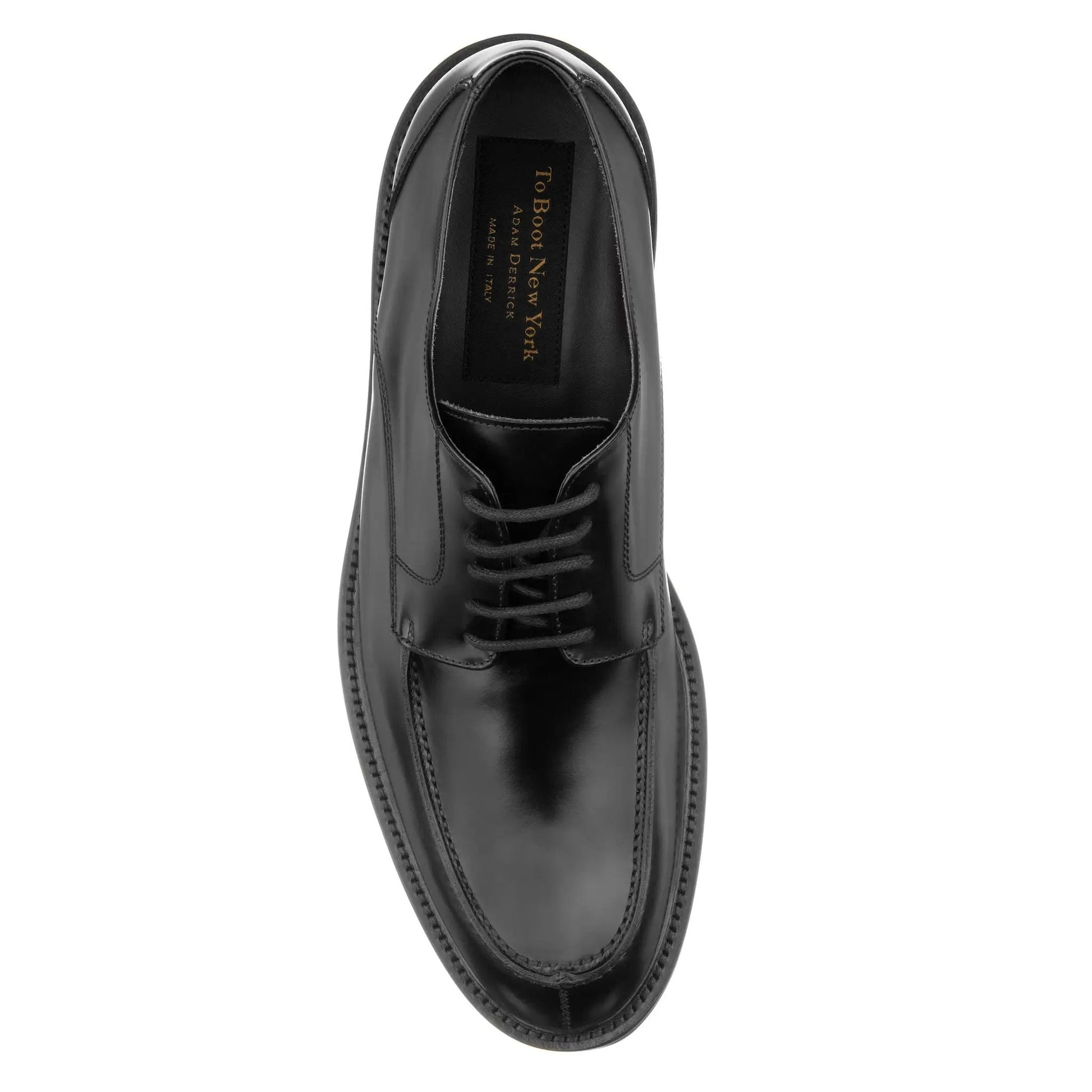 Curtis Black Calf Leather Apron Toe Derby Oxford - To Boot New York