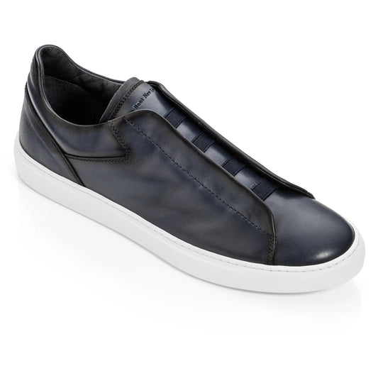 Ainsworth Blue Nappa Elastic Slip on Sneaker - To Boot New York