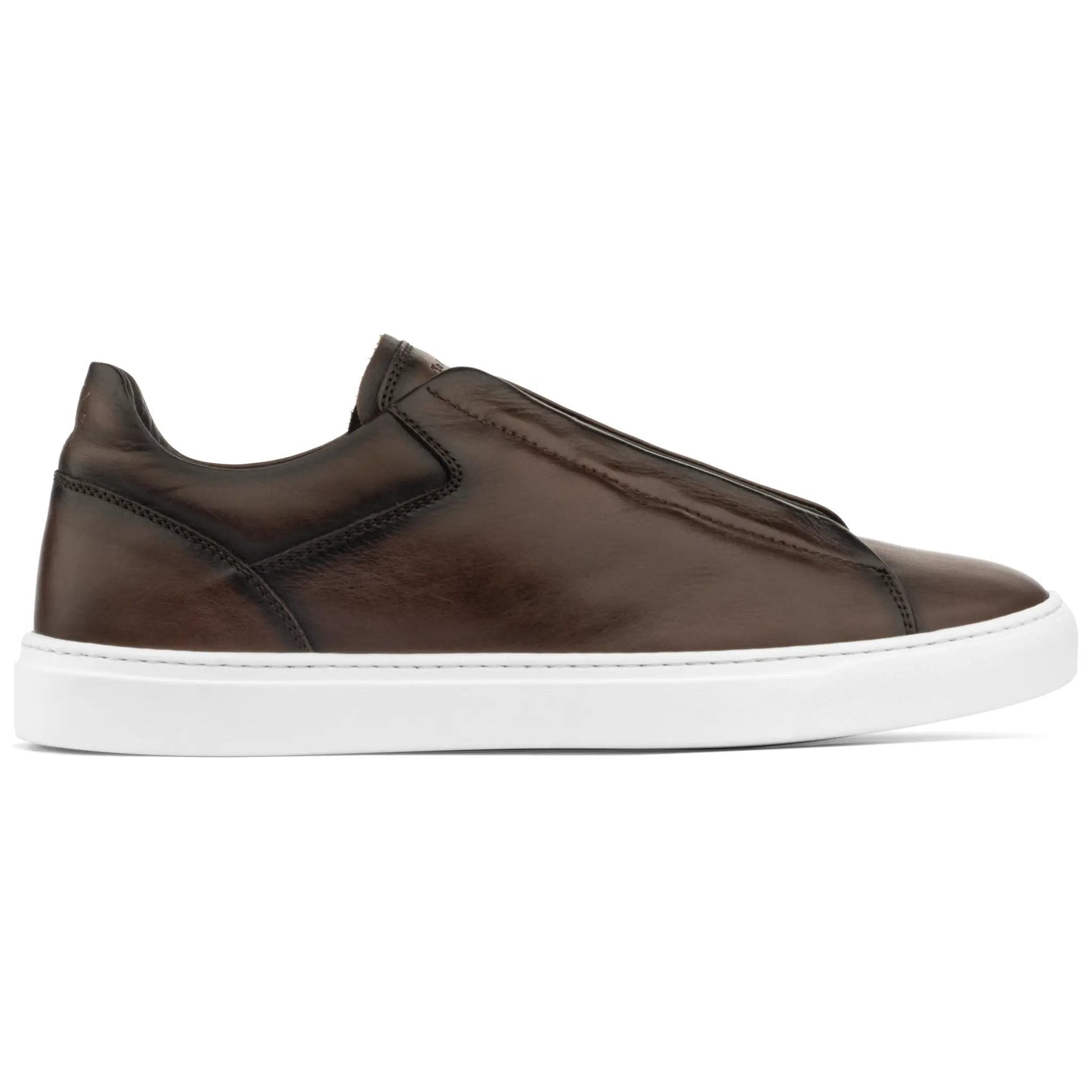 Ainsworth Dark Brown Elastic Slip-On Sneaker - To Boot New York
