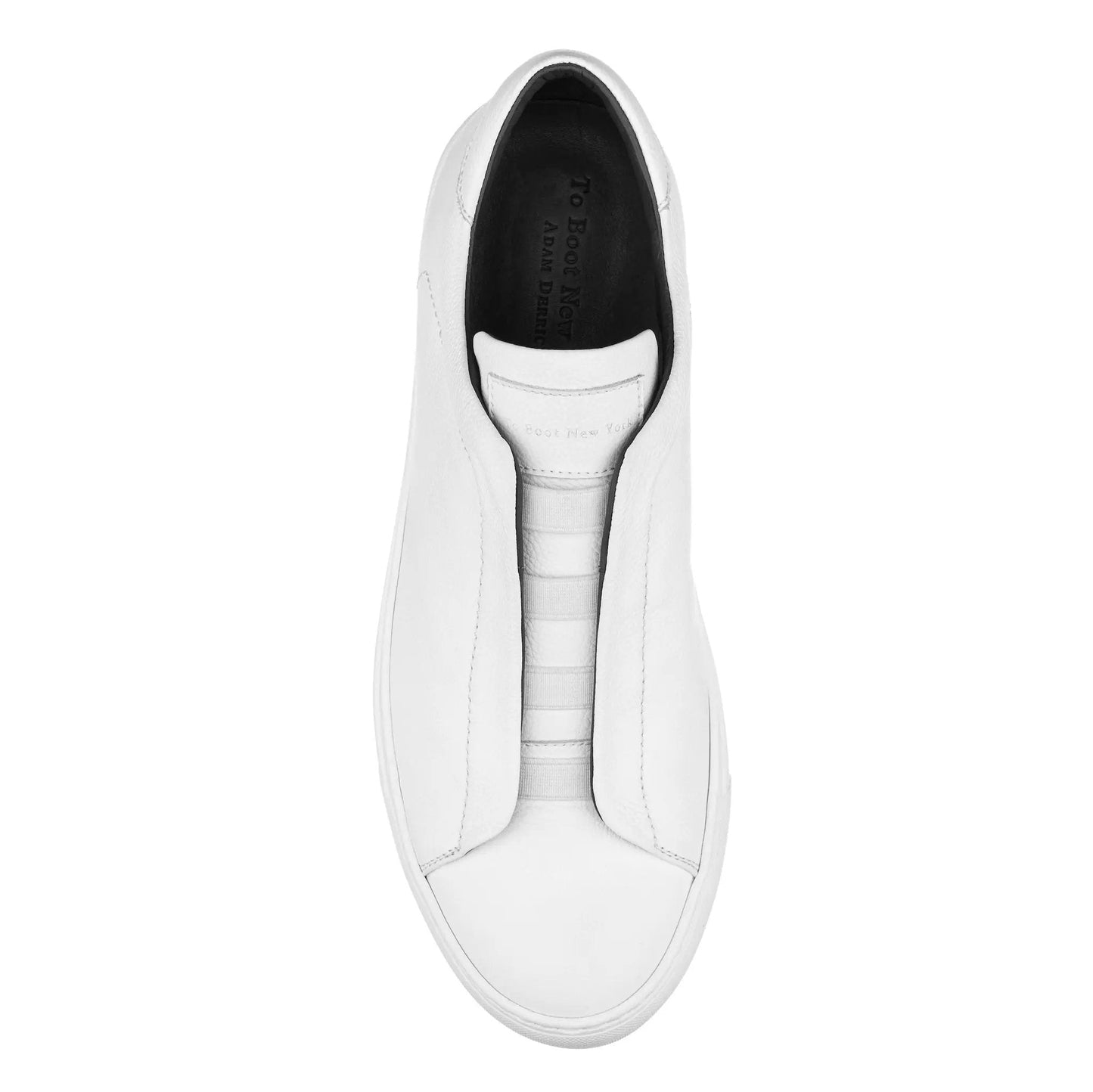 Bolla White Soft Calf Elastic Slip-On Sneaker - To Boot New York
