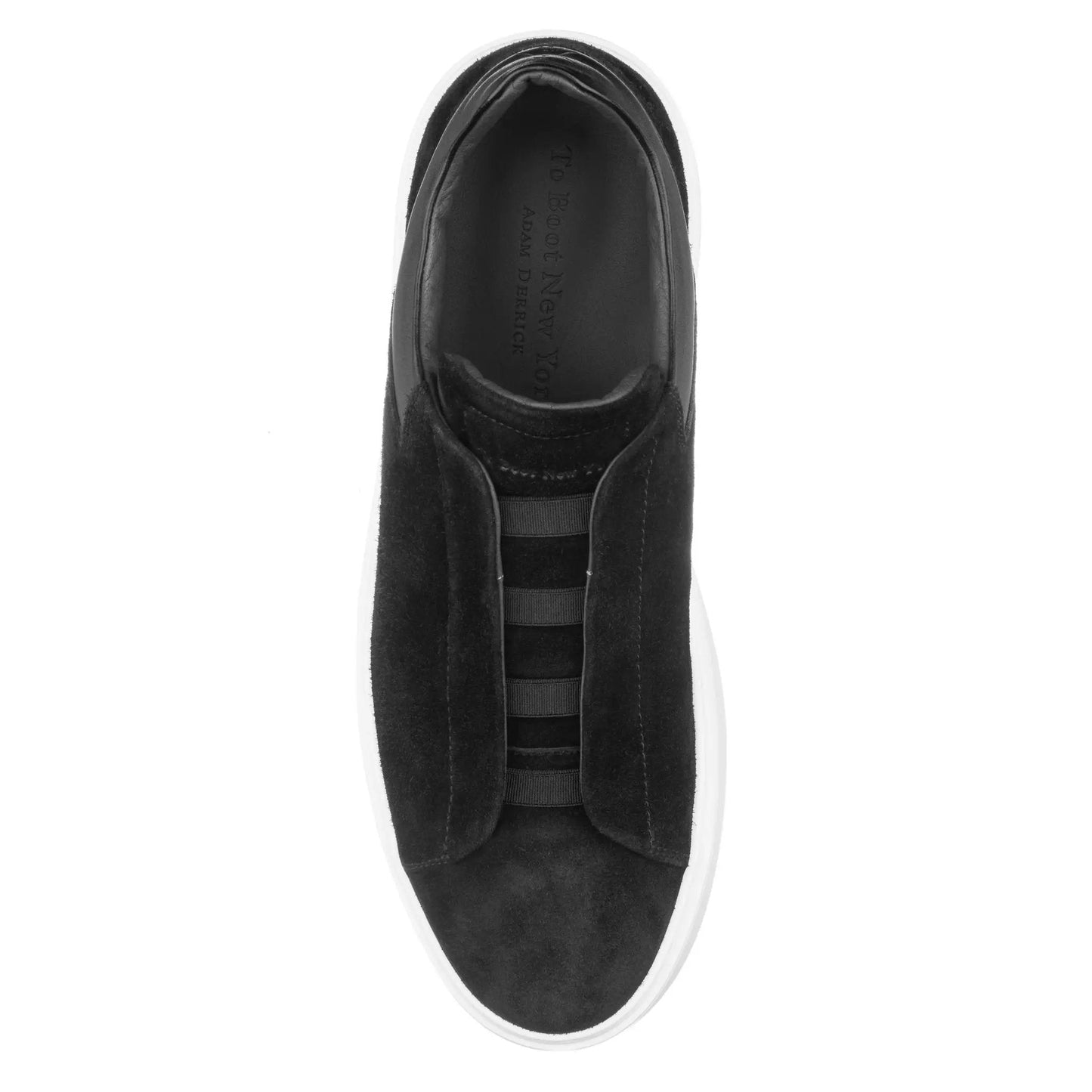 Campion Black Suede Elastic Slip-On Sneaker - To Boot New York