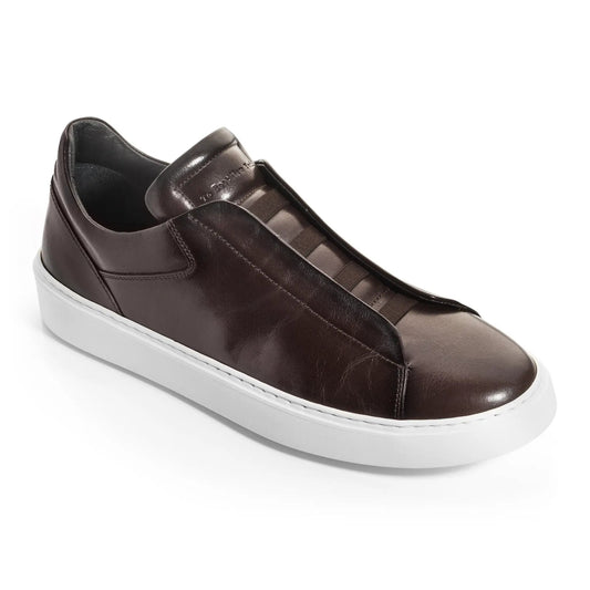 Campion Brown Calf Leather Elastic Slip-On Sneaker - To Boot New York