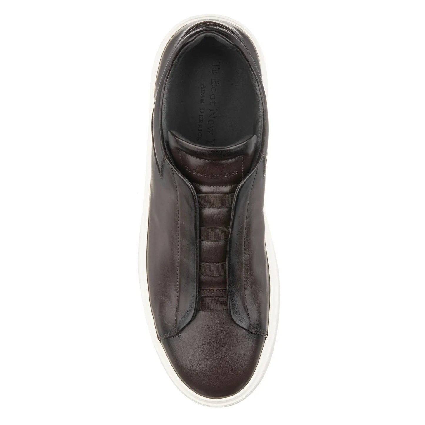 Campion Brown Calf Leather Elastic Slip-On Sneaker - To Boot New York
