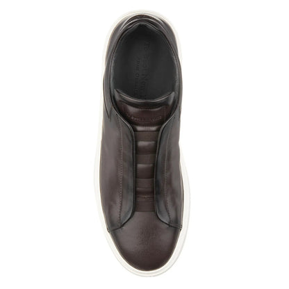 Campion Brown Calf Leather Elastic Slip-On Sneaker - To Boot New York