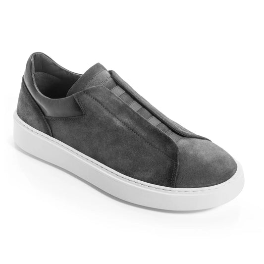 Campion Grey Aero Suede Elastic Slip-On Sneaker - To Boot New York