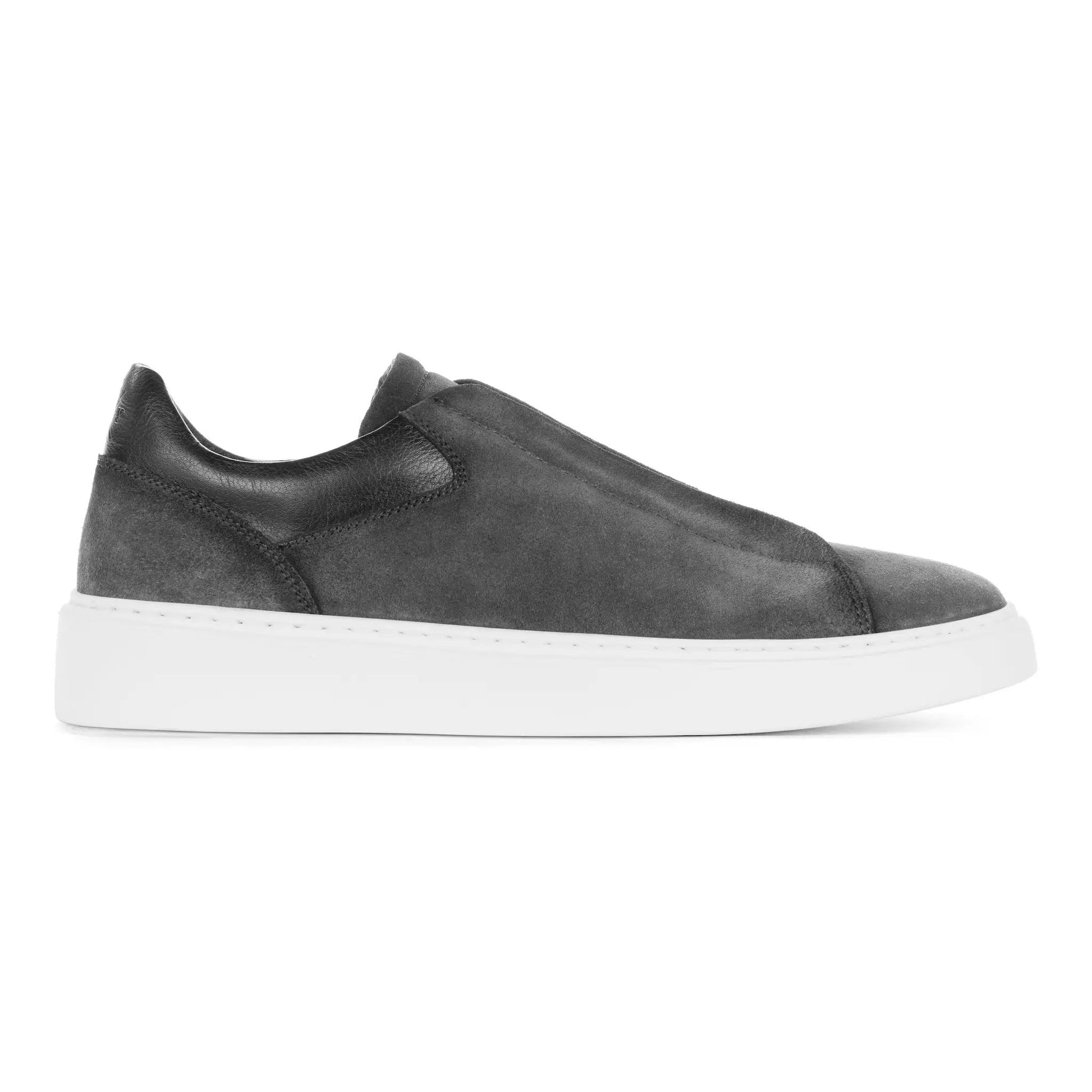 Campion Grey Aero Suede Elastic Slip-On Sneaker - To Boot New York