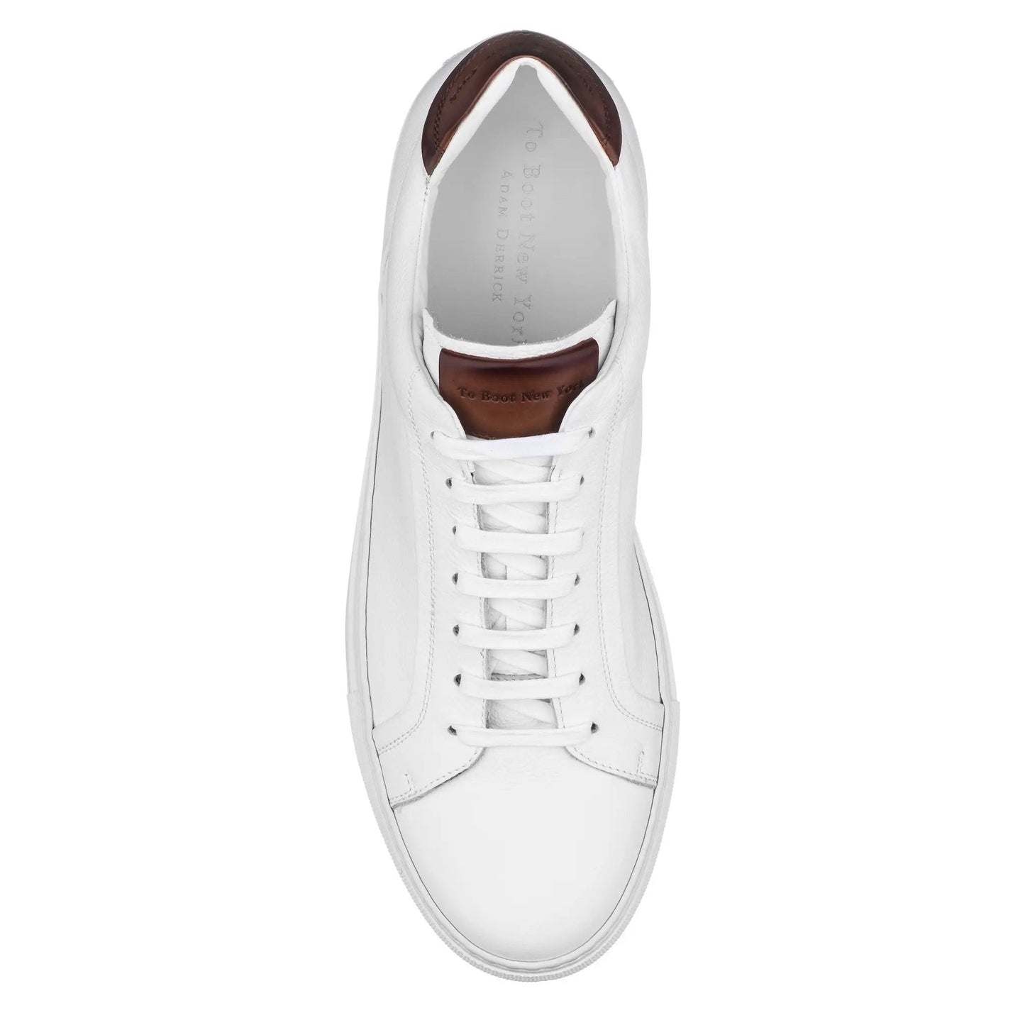 Carlin White Tumbled Calf Sneaker - To Boot New York