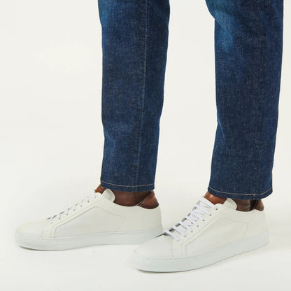 Carlin White Tumbled Calf Sneaker - To Boot New York