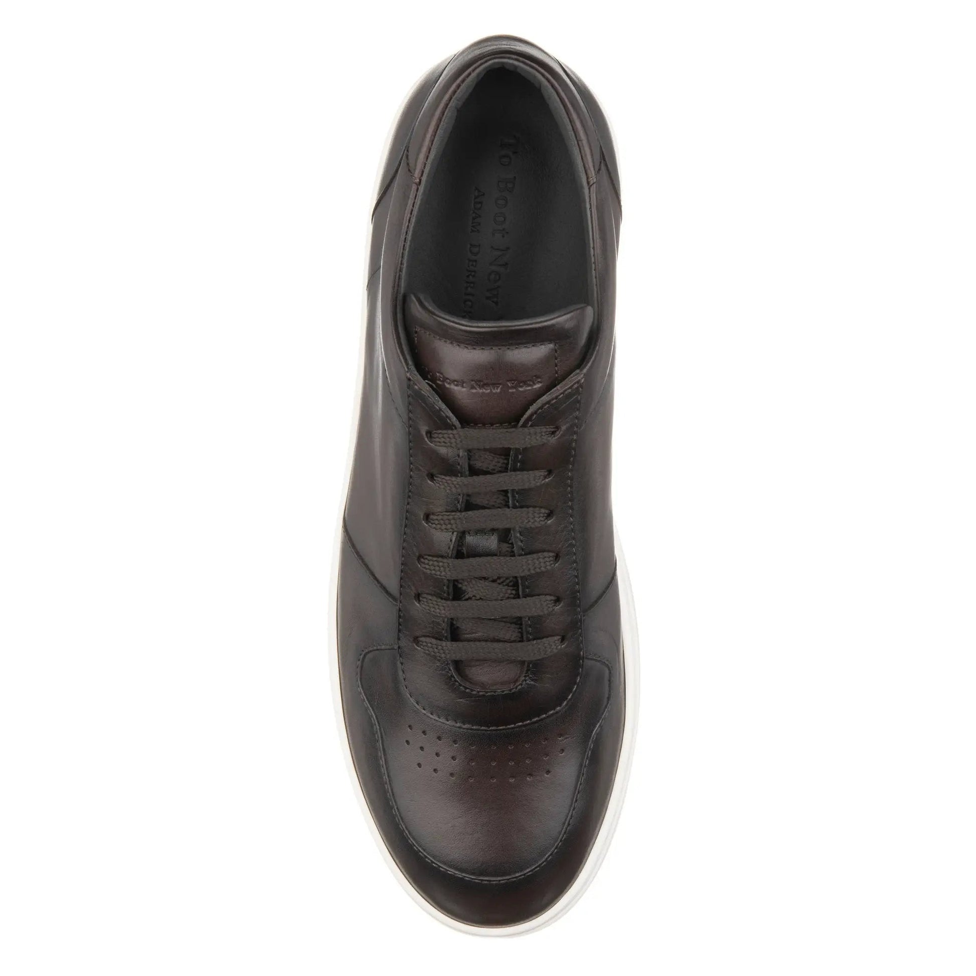 Colin Dark Brown Leather Court Sneaker - To Boot New York