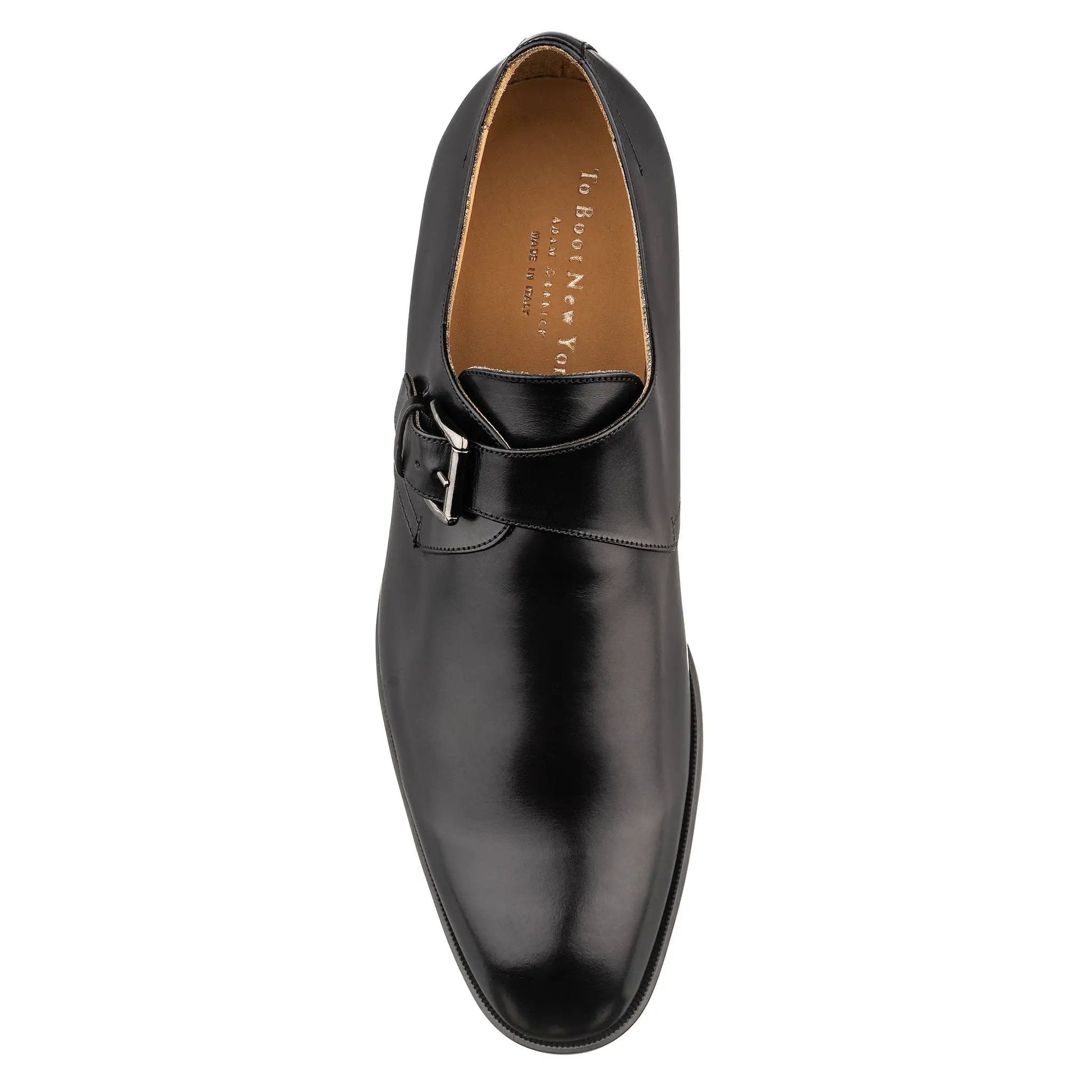 Dom Black Calf Leather Monkstrap - To Boot New York